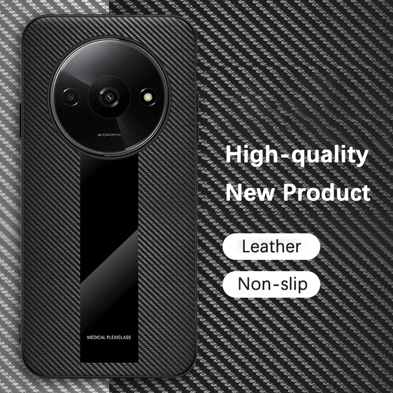 Ốp Lưng Cho Xiaomi Redmi A3 4G 23129RN51X 23129RN51H Vỏ Điện Thoại Da Acrylic Sợi Carbon Mềm Silicon