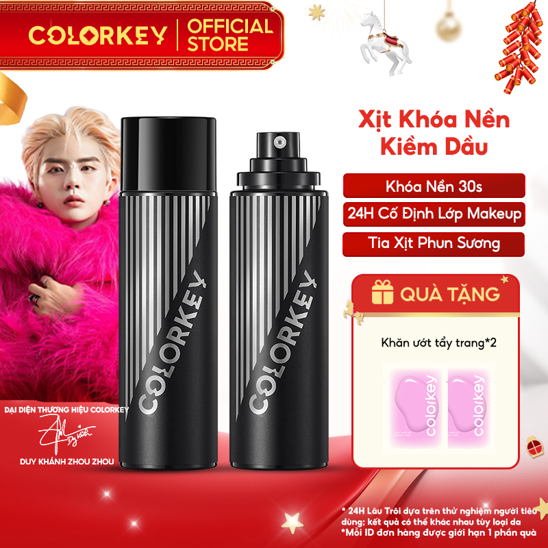   DUY KHÁNH YÊU THÍCH  Xịt Khóa Nền COLORKEY Tia Sương Mềm Mại Giúp Khóa Chặt Lớp Trang Điểm Phù Hợp Mọi Loại Da 100ml 