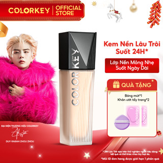  Kem Nền COLORKEY Dạng Lỏng Chân Ái Cho Da Dầu Cho Lớp Trang Điểm Lì Mỏng Nhẹ và Lâu Trôi 30g 