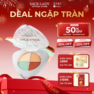  Bảng Kem Che Khuyết điểm SACE LADY Chống Thấm Nước Giúp Hiệu Chỉnh Màu Da 5.6g 