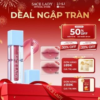  Son Bóng SACE LADY Dưỡng ẩm Bóng Trang điểm Môi Nhẹ Juicy 2.7g 