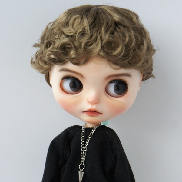 Blythe, 1 / 6, 1 / 3 BJD Búp Bê Tóc Giả Giả Mohair Nam Nữ Búp Bê Đẹp Trai Thoáng Mát Xoăn Tóc