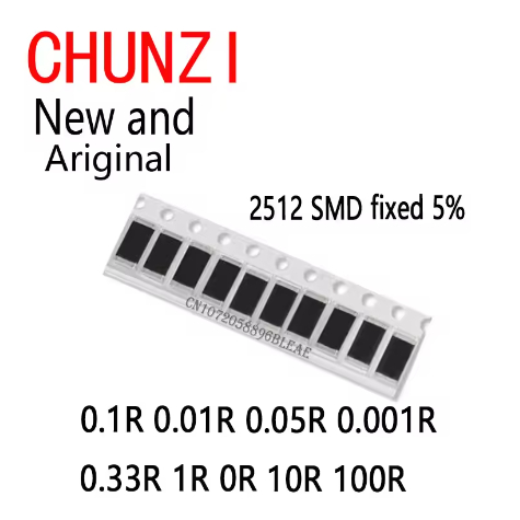 20 CHIẾC chip SMD cố định 5% 1W 2512 0,1R 0,01R 0,05R 0,001R 0,33R 1R 0R 10R 100R 2W 0,001 0,01 0,1 