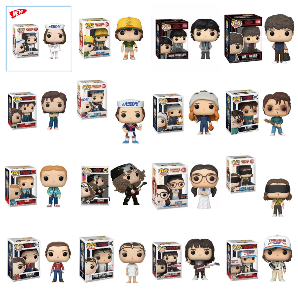 Funko Pop Stranger Things Dustin Eleven Steve Robin Eddie Max Nancy Suzie Mike Will Vinyl Nhân Vật H