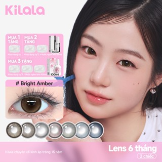  Kính áp tròng Kilala màu nâu CozyHazel BrightAmber MysticGrey RosyPink  lens cận 6 tháng DIA 14.2mm có độ  0-7  1 cặp 
