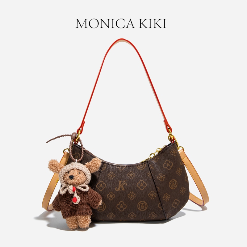 MONICA KIKI Niche Retro Vai Nách Túi Nữ Đi Lại Túi Messenger