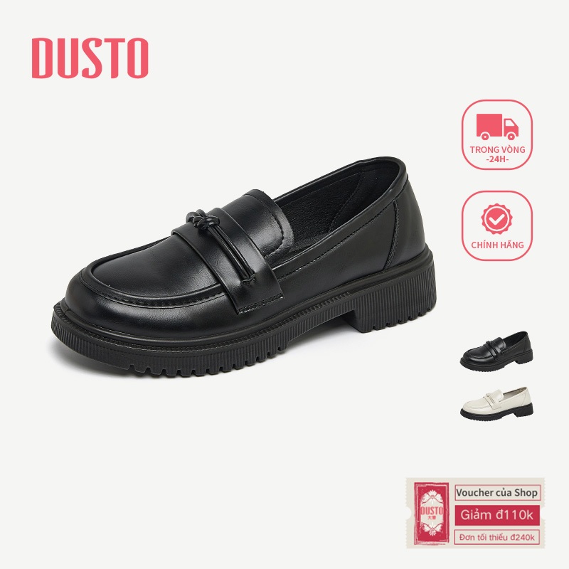 DUSTO Giày lười nữ gót vuông Giày đế dày thoải mái DW23Q5061A/DWA003260A