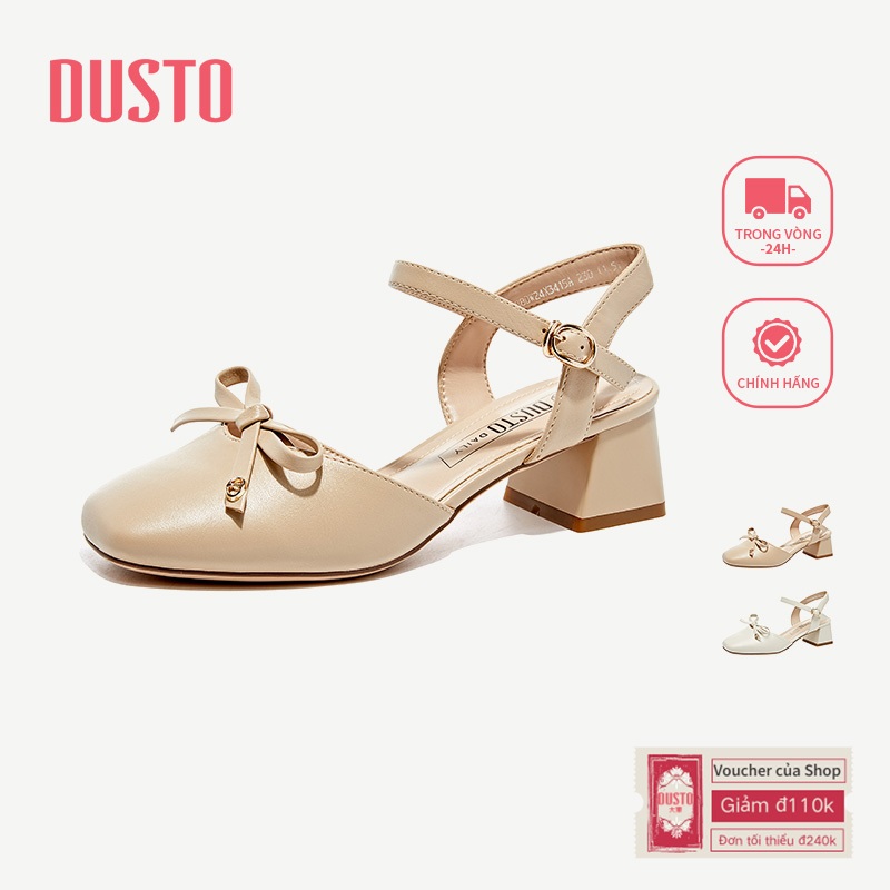 Giày Sandal DUSTO Nữ Giày Cao Gót Dày DW24X3415A