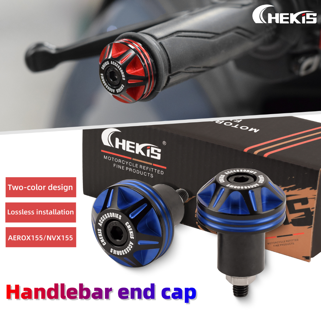 Chekis cho YAMAHA AEROX155 NVX155 V1 V2 V3 sửa đổi đầu tay lái trang trí nắp cắm hai màu phụ kiện hợ
