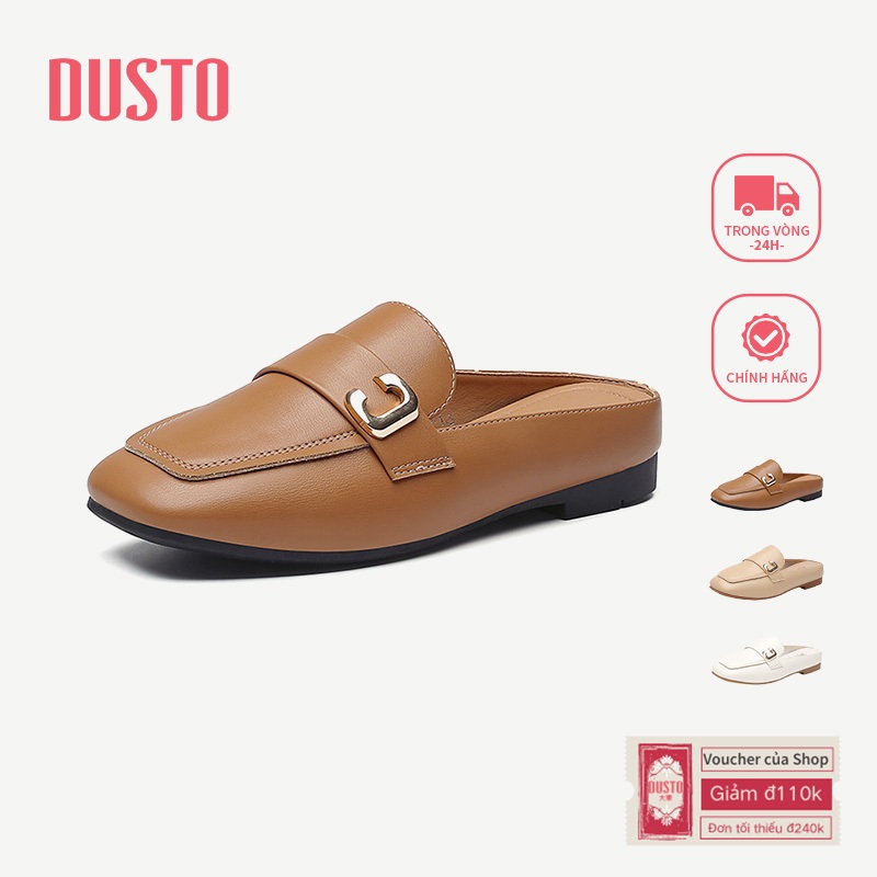 Giày DUSTO Muller Nữ Đế Bằng Giày Nữ Dép Nửa DW25X0211A