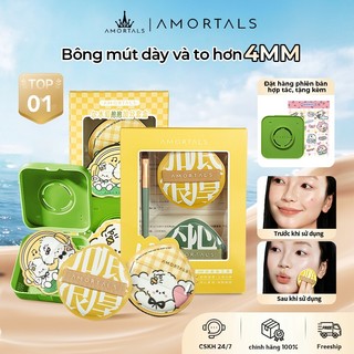  Bộ mút trang điểm AMORTALS Chính Hãng sử dụng ướt và khô đa năng với cọ và hộp đựng 