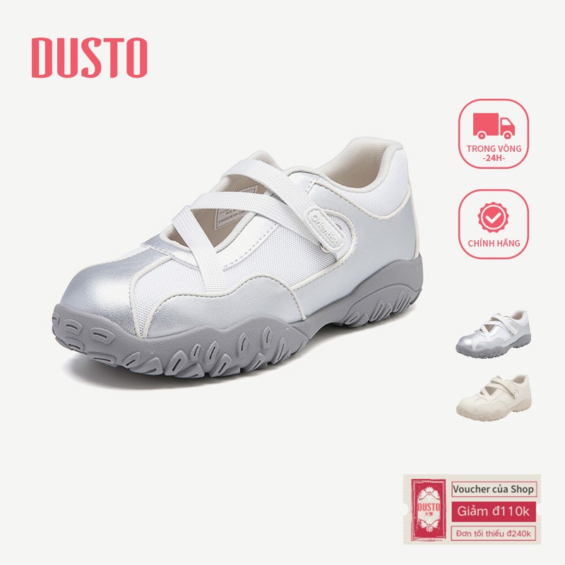 DUSTO Giày Thể Thao Nữ Mũi Tròn Sinh Viên Giày Co Giãn Ngang Mùa Thu Phong Cách Mới DW25Q0670A