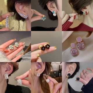 Bông Tai Mạ Bạc 925 Hình Hoa Trà / Bươm Bướm Thời Trang Ngọt Ngào Cho Nữ