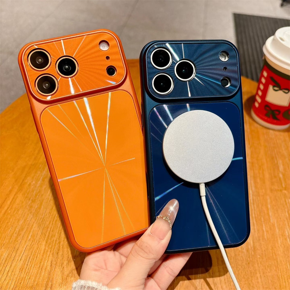 Ốp điện thoại chống sốc từ tính Aurora cho iPhone 13 Pro 14 15 i16 Repace sang i17 Pro Max Ốp điện t