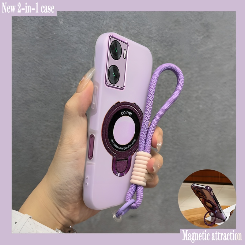 Ốp Lưng Cho OPPO A57 2022 4G A57E 4G A57S 4G A77 4G A57 5G A77 5G Vỏ Điện Thoại Từ Tính Mới Hai Tron