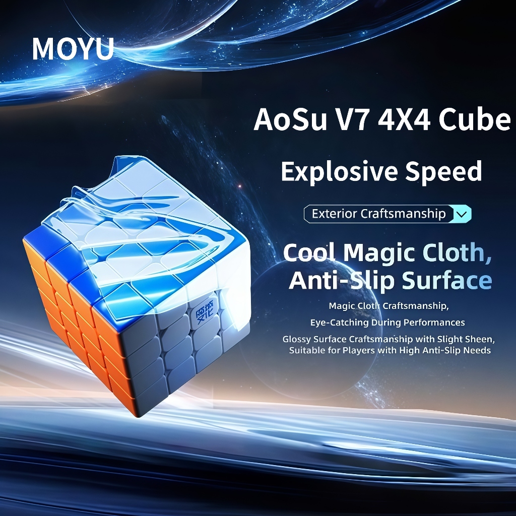 MOYU Aosu WRM V7 Speed Cube Ball Từ Cube Single Dual Triple UV Cube Aosu V7 4x4 Đồ chơi xếp hình đồ 