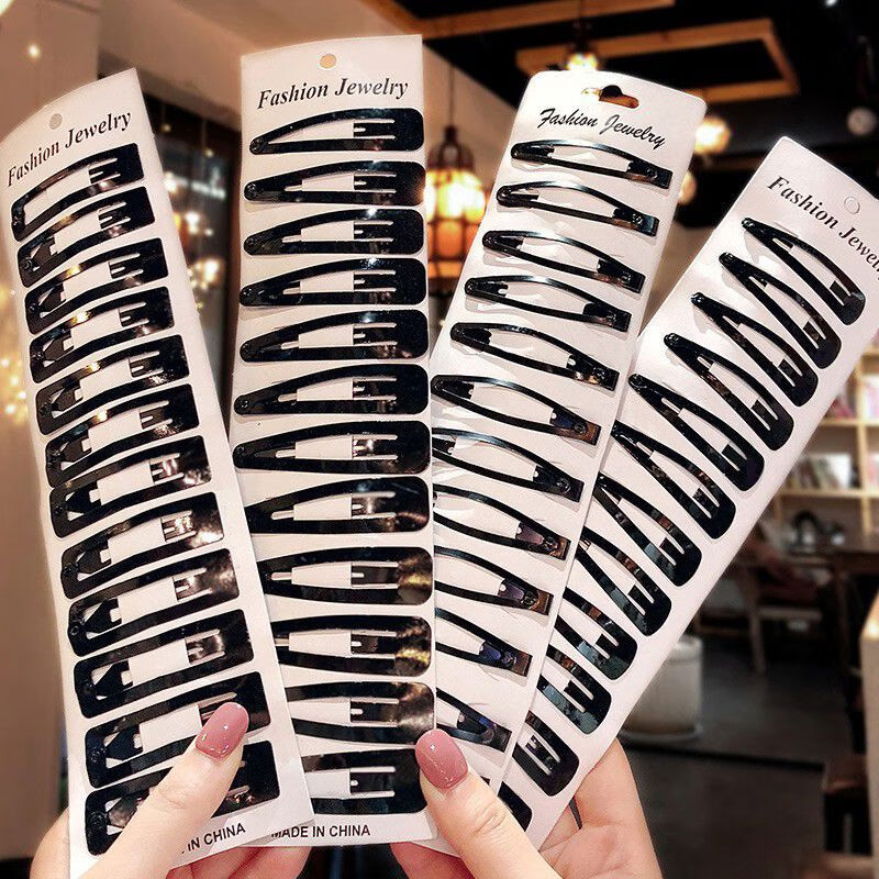 Kẹp Tóc Mỏ Vịt Màu Đen Đơn Giản Thời Trang Phong Cách Hàn Quốc Cho Nữ