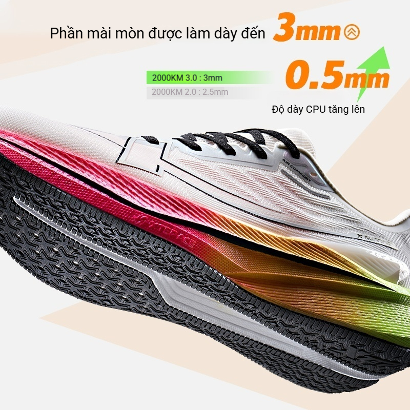【XTEP】2000KM 3.0 Giày chạy bộ nam có đệm chuyên dụng cho sự thoải mái và bảo vệ khớp chân(Local delivery) | BigBuy360 - bigbuy360.vn
