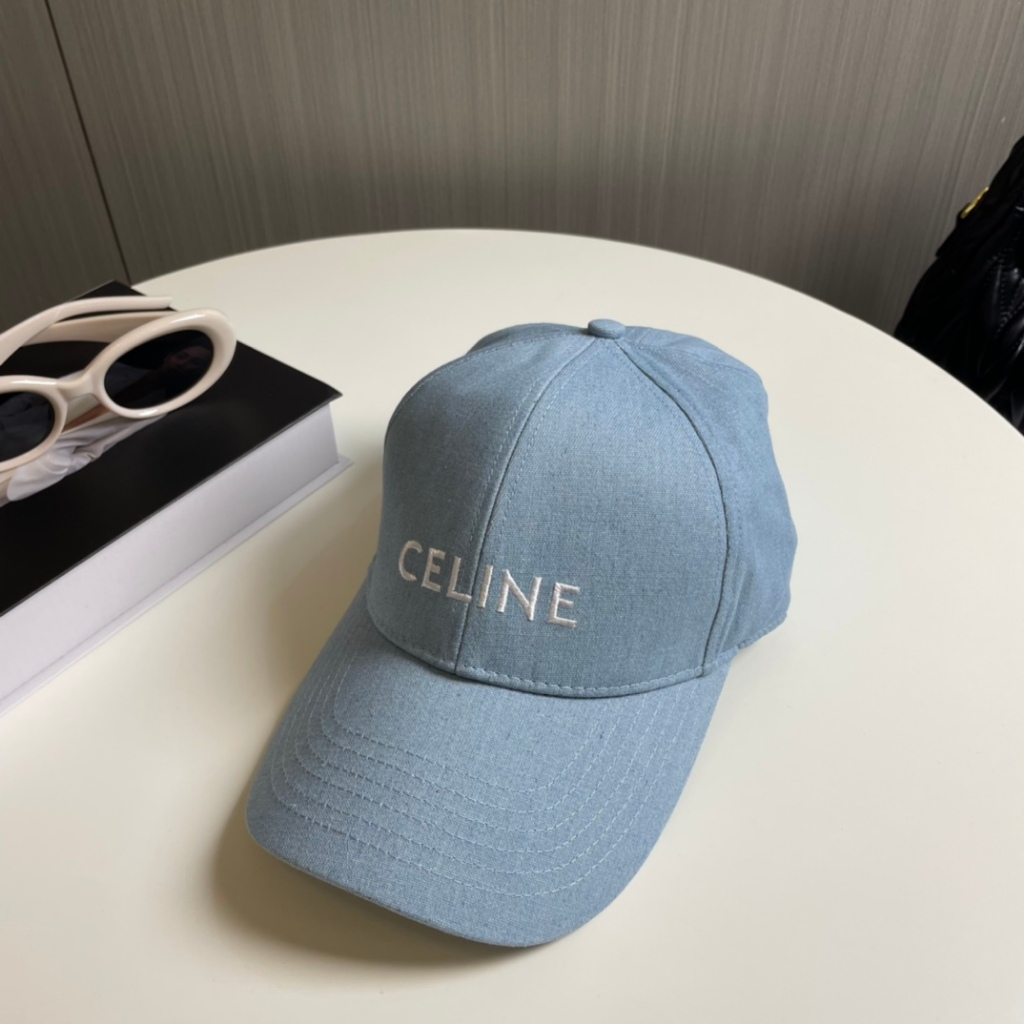 Mũ Bóng Chày Celine Classic Thêu, Denim, Phù Hợp Mọi Giới Tính