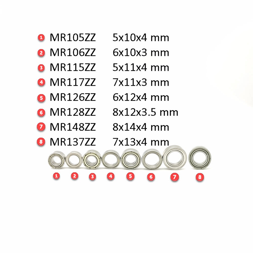 Vòng bi MR105ZZ MR106ZZ MR115ZZ MR117ZZ MR126ZZ MR128ZZ MR148ZZ 676ZZ 685ZZ 677ZZ MR105-ZZ MR106-ZZ 