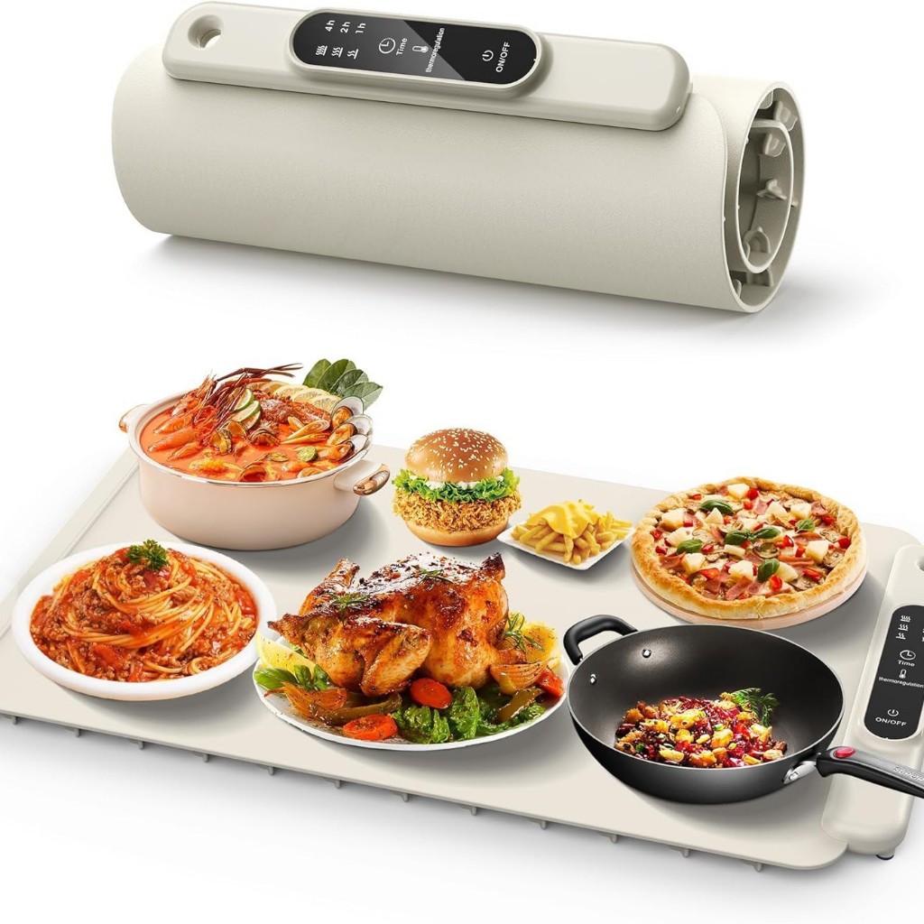 【Hàng Sẵn】Máy hâm nóng thực phẩm bằng điện US Cắm đĩa sưởi ấm thực phẩm cho thực phẩm Khay sưởi ấm điện cho bàn ăn Tiệc tập hợp