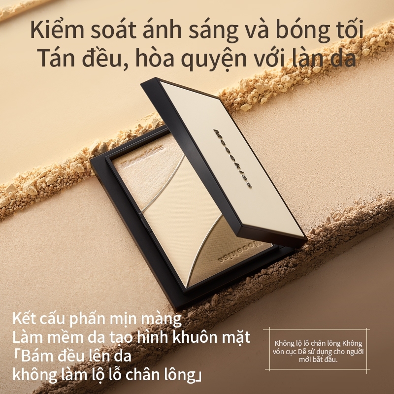 Bảng tạo khối Mooekiss 3 màu phiên bản 9g, tích hợp contour và highlight tiện dụng | BigBuy360 - bigbuy360.vn