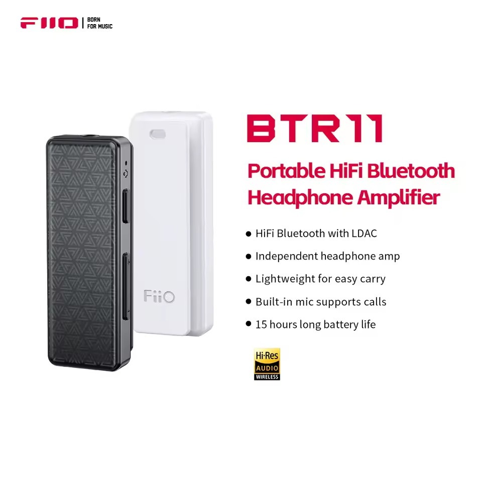 FiiiO BTR11 Bluetooth 5.3 Bộ thu LDAC Bộ khuếch đại tai nghe âm thanh không dây 3,5 mm
