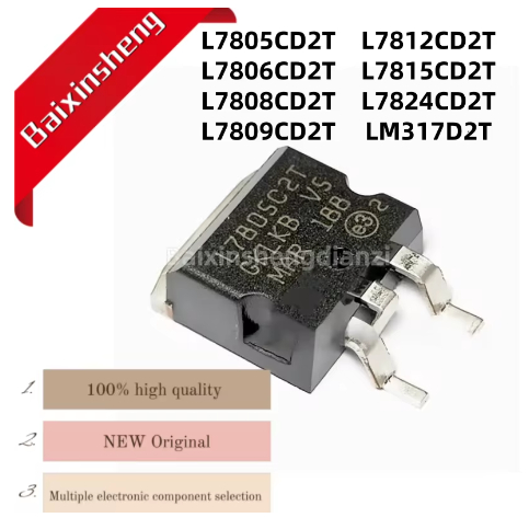 5 CÁI L7805CD2T, L7806CD2T, L7808CD2T, L7809CD2T, L7812CD2T, L7815CD2T, L7824CD2T, LM317D2T, TO-263,