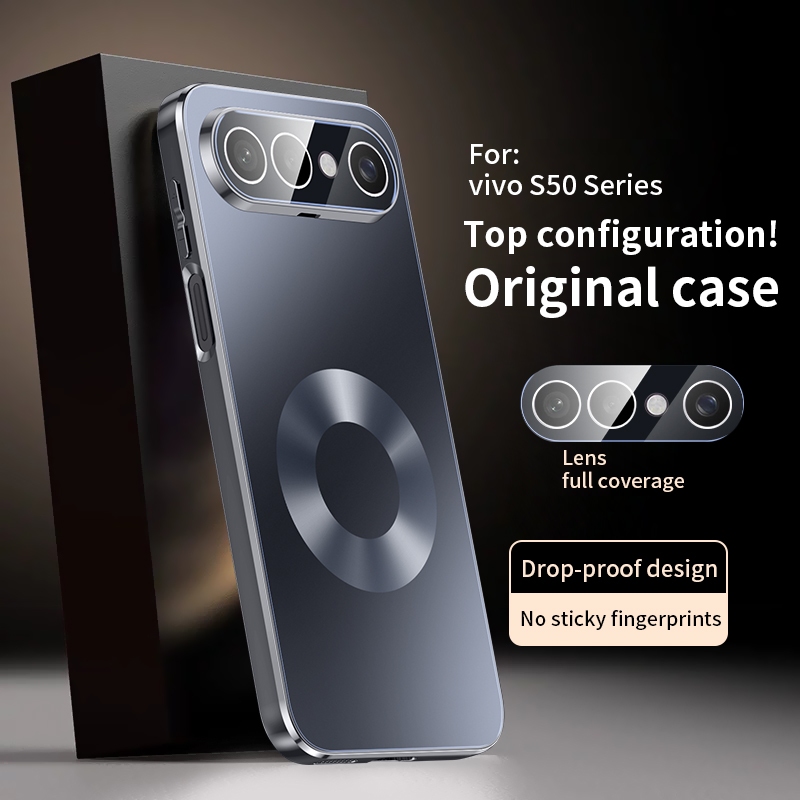 Dành Cho Vivo S50 S50 Pro mini Ốp Lưng Mạ Điện PC Full Ống Kính Bao Da Dành Cho Vivo S50 Vỏ Điện Tho