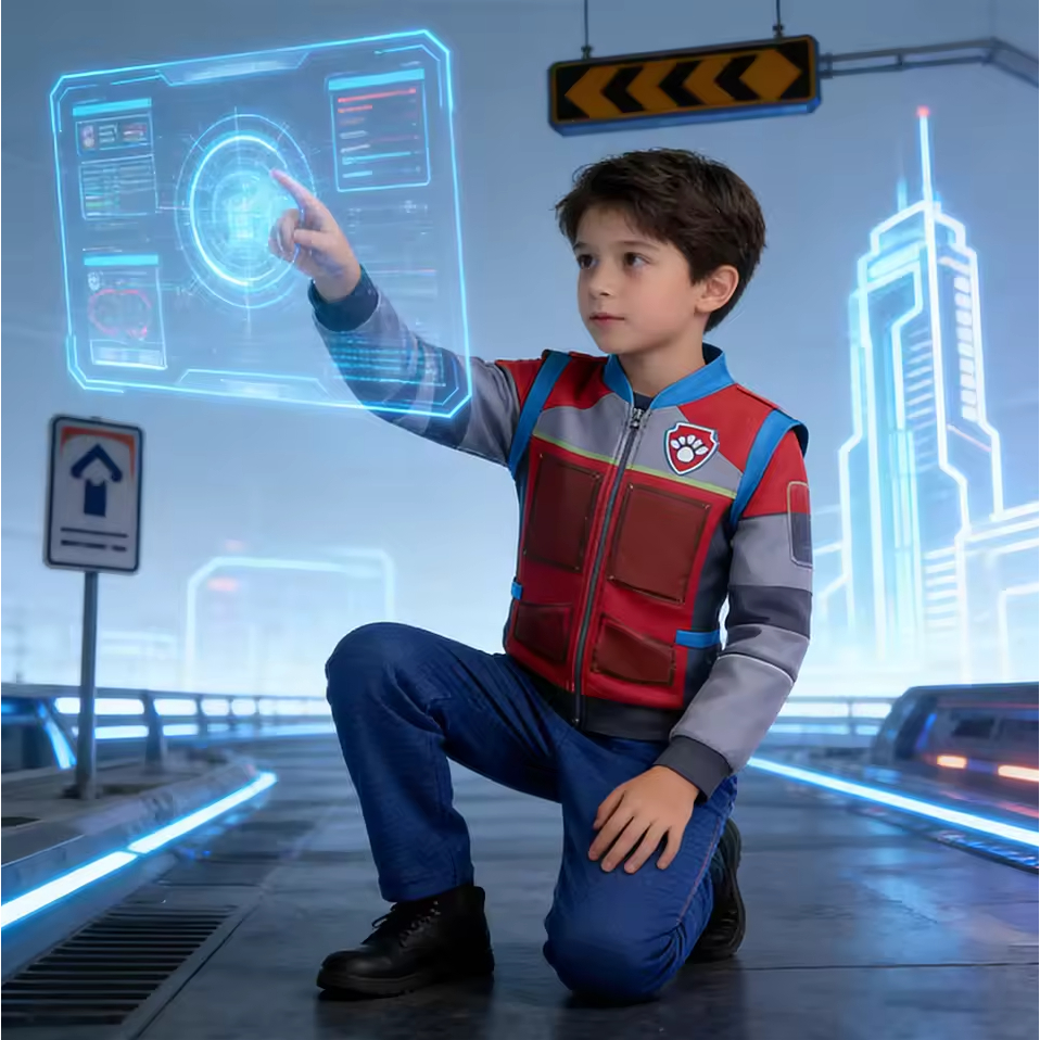 Bộ Đồ Hóa Trang paw patrol ryder Áo Khoác Tay Dài Phối Quần Dài Thời Trang Biểu Diễn Sân Khấu Cho Bé