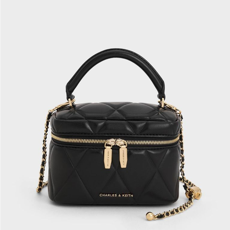 CHARLES&KEITH Arwen Quilted Top Handle Vanity Bag Túi đeo vai nữ