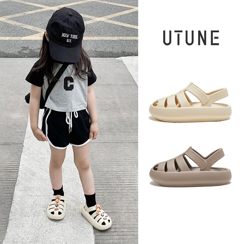 UTUNE Sandal La Mã Trẻ Em EVA Đúc Nguyên Khối Chống Trượt Đế Mềm Êm Nhẹ Thoáng Khí Dép Đi Biển Mùa H