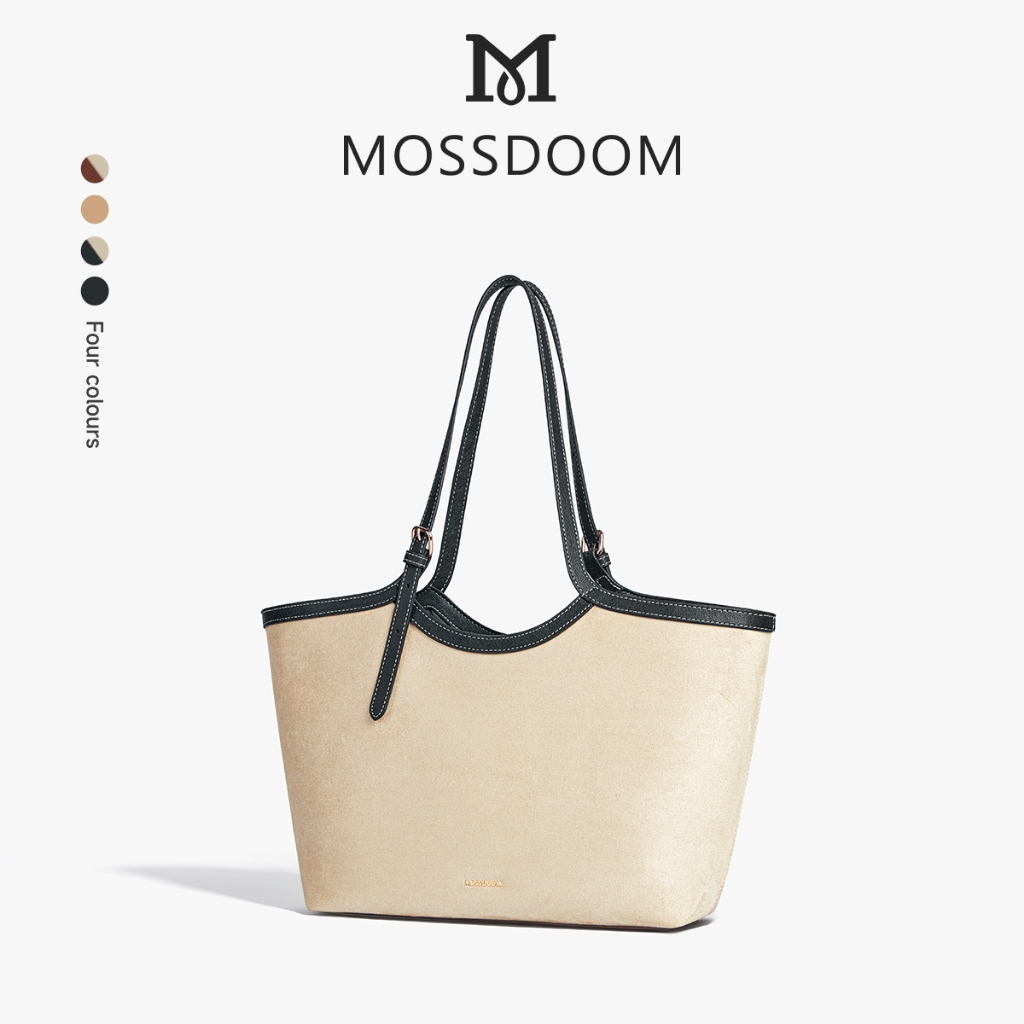 MOSSDOOM Marvelle Bag Nữ Mới Túi Tote Retro Da Lộn Hoàn Thiện Dung Tích Lớn Túi Đeo Vai Thời Trang Cao Cấp