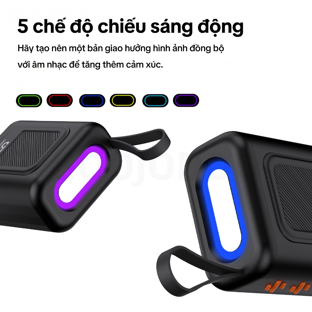 GOOJODOQ Loa Bluetooth Vải Chiếu Sáng RGB Chất Lượng Cao Hi Fi Chất Lượng Âm Thanh Hỗ Trợ Phát Lại TF / USB | BigBuy360 - bigbuy360.vn