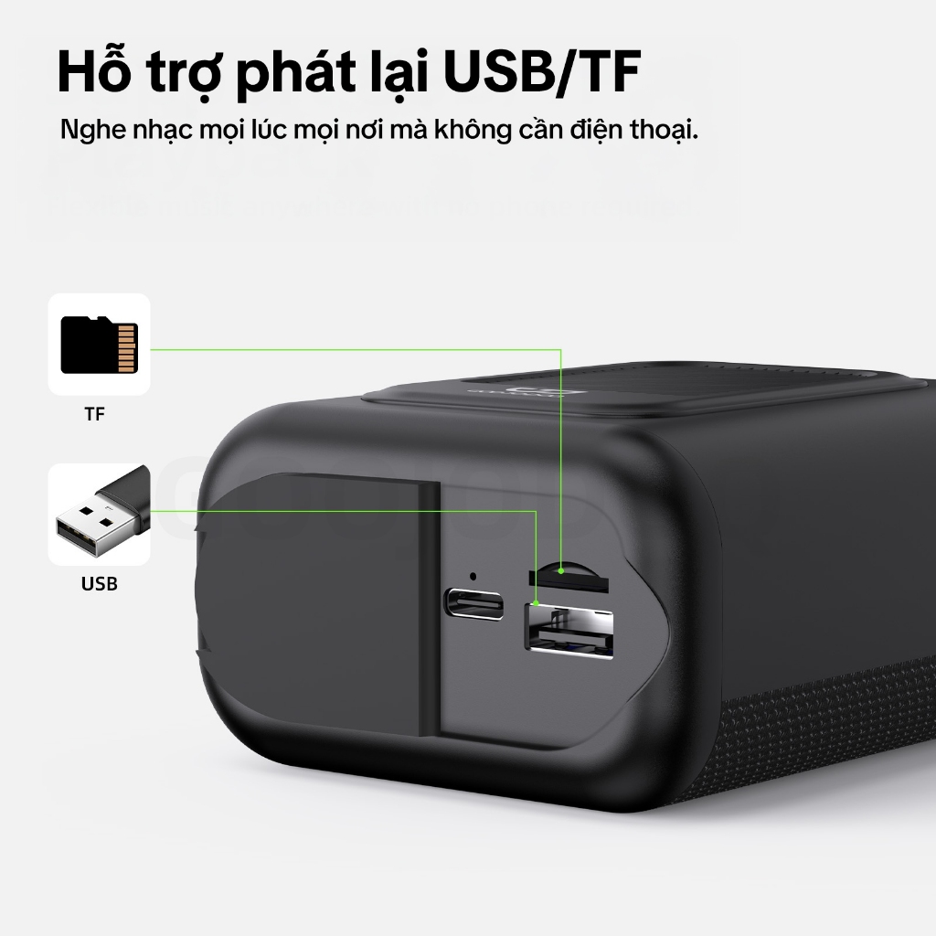 GOOJODOQ Loa Bluetooth Vải Chiếu Sáng RGB Chất Lượng Cao Hi Fi Chất Lượng Âm Thanh Hỗ Trợ Phát Lại TF / USB | BigBuy360 - bigbuy360.vn