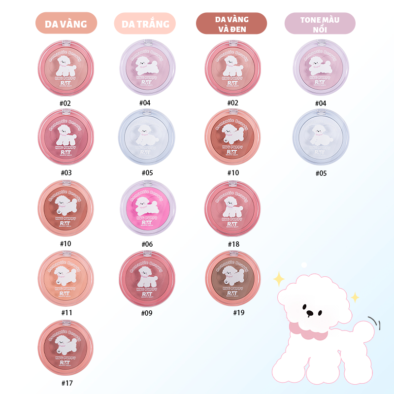 Romantic Beauty Phấn Má Hồng Đơn Màu Bichon Tạo Khối Tự Nhiên Lì Làm Sáng Da