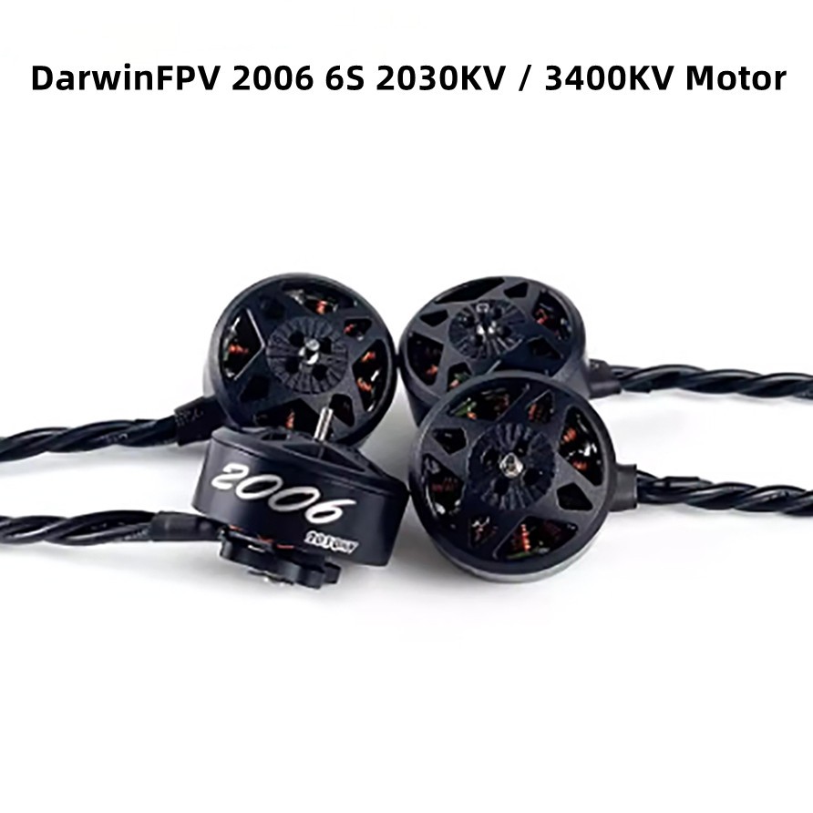 DarwinFPV 1PC 2006 2030KV / 3400KV 6S 24V Động cơ 12x12mm Lỗ gắn cho máy bay đồ chơi 3 inch 4 inch 3