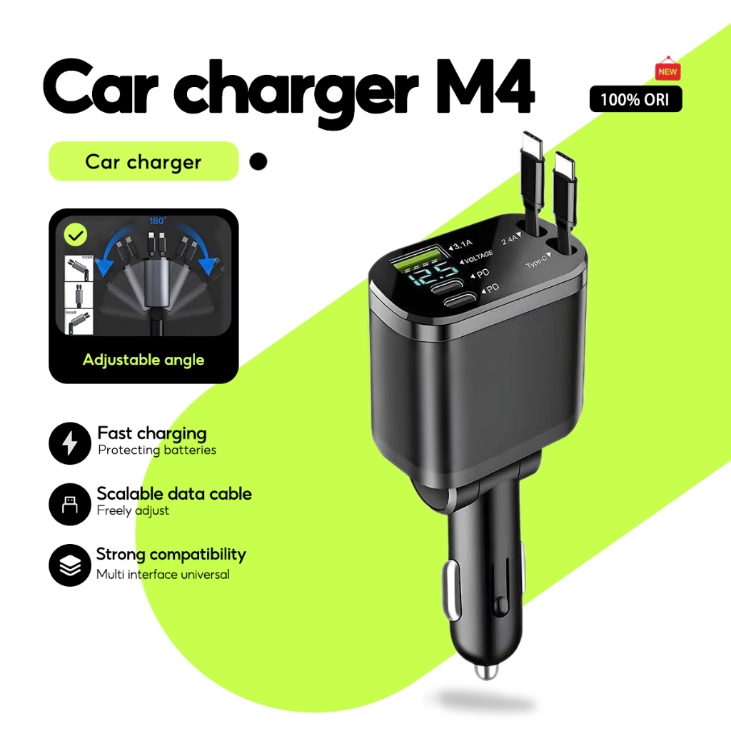 Bộ sạc ô tô đa chức năng M4 Lightning