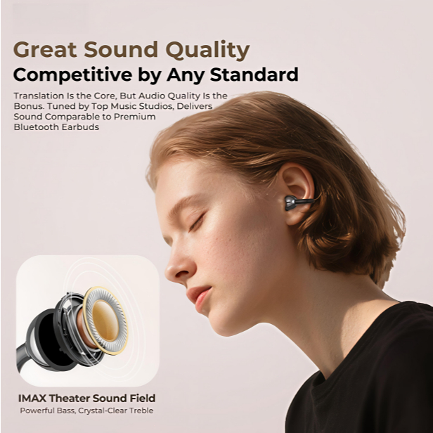 NE55 Tai nghe dịch bluetooth 6.0 Chế độ phụ đề trực tiếp kẹp tai HD truyền & Gọi khử tiếng ồn IPX4 có micrô | BigBuy360 - bigbuy360.vn