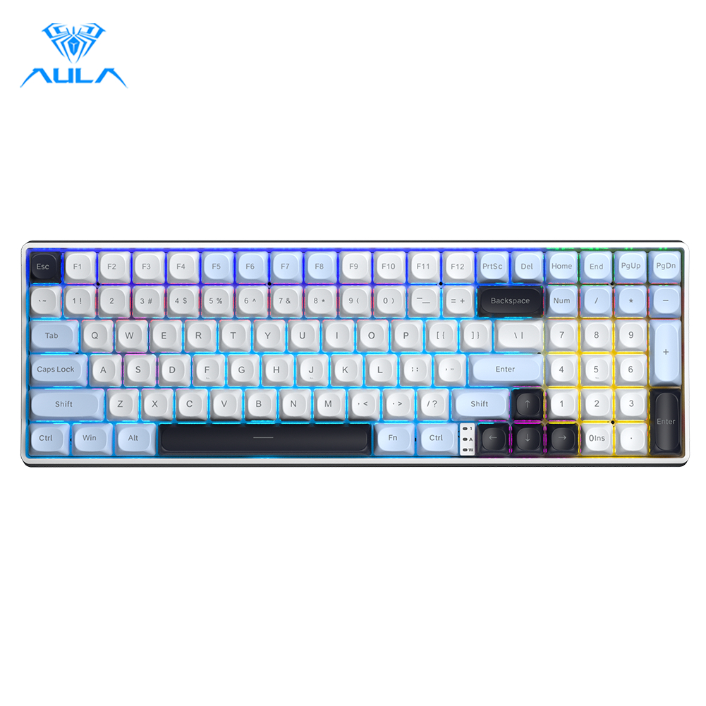 Bàn Phím Cơ AULA S100 S100PRO 99 Phím Hỗn Hợp Ánh Sáng PBT Keycaps Bàn Phím Văn Phòng Độ Trễ Siêu Th