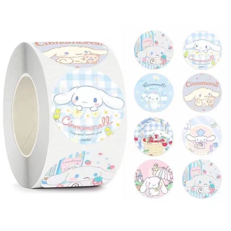 500 Chiếc 8 Hình Ảnh Sanrio Cinnamoroll Hoạt Hình Dán Cuộn / Dán Băng