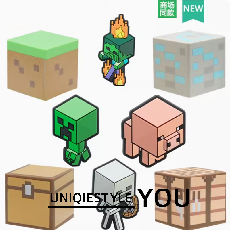 Phụ kiện giày lỗ Phụ kiện khóa giày giác quan cao cấp Minecraft Giày ba chiều hoa