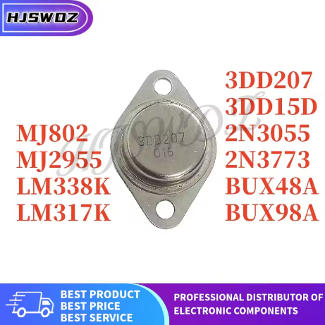 5 CÁI MỚI 3DD15D BUX98A 3DD207 BUX48A 2N3773 LM317K MJ2955 LM338K 2N3055 MJ802 gói TO-3 bóng bán dẫn