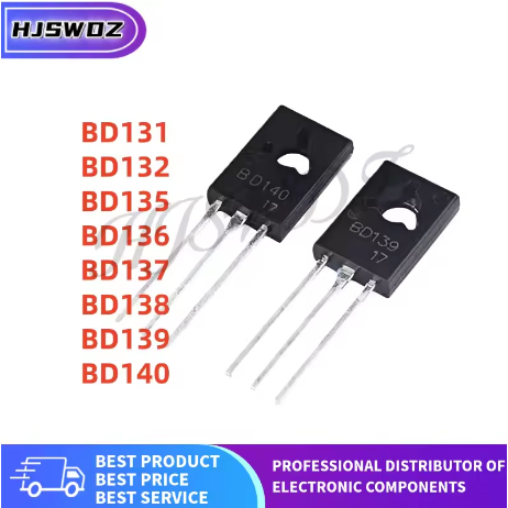 100% mới BD136 BD135 BD132 BD140 BD138 BD137 BD139 BD131 TO-126 Điện Baode Transistor