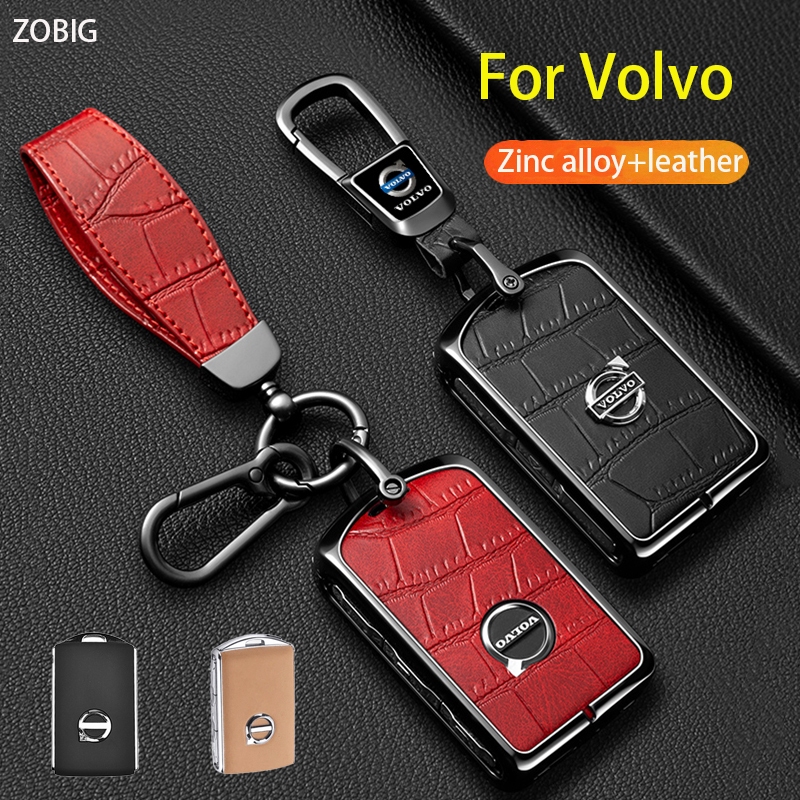 ZOBIG Họa tiết da cá sấu Vỏ chìa khóa ô tô phù hợp cho 2019-2025 Volvo XC90, XC60, XC40, S60, S90, V