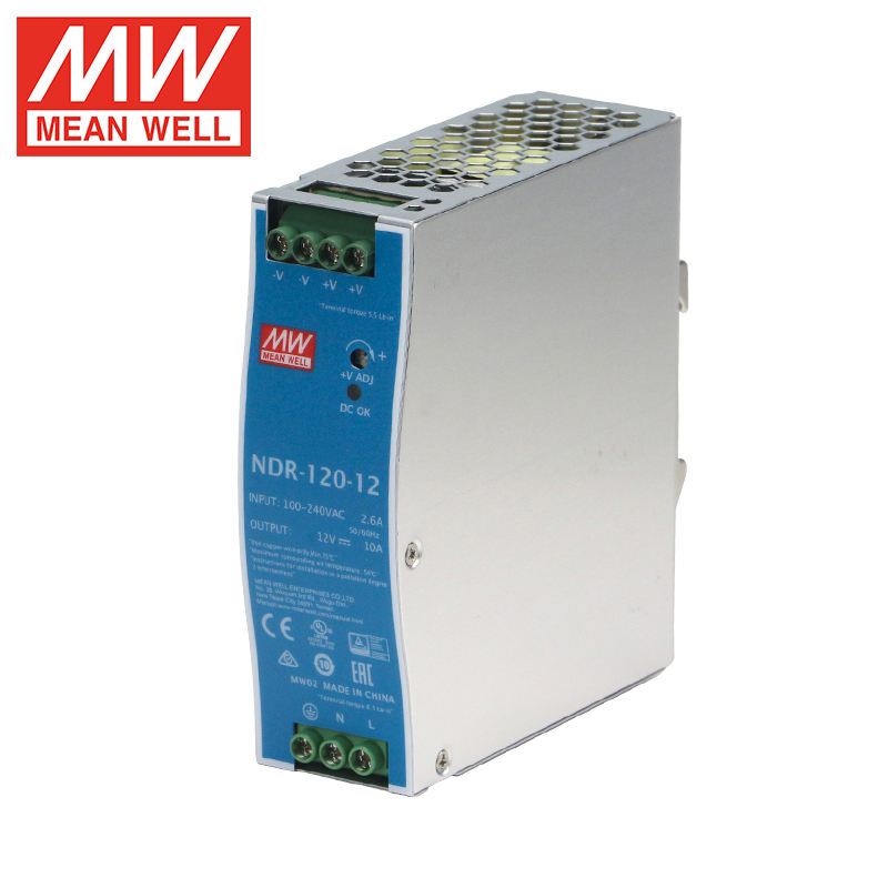 Máy biến áp 120 DC 24V, 12V, 48V, sử dụng công nghiệp Bộ nguồn chuyển mạch gắn trên đường ray Mean W
