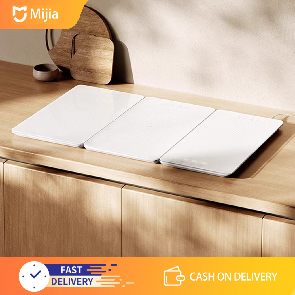 Đĩa hâm nóng thực phẩm có thể gập lại Mijia, sưởi ấm Graphene, tăng nhiệt 4 phút, kiểm soát 3 vùng, giữ ấm bữa ăn cho bữa ăn gia đình