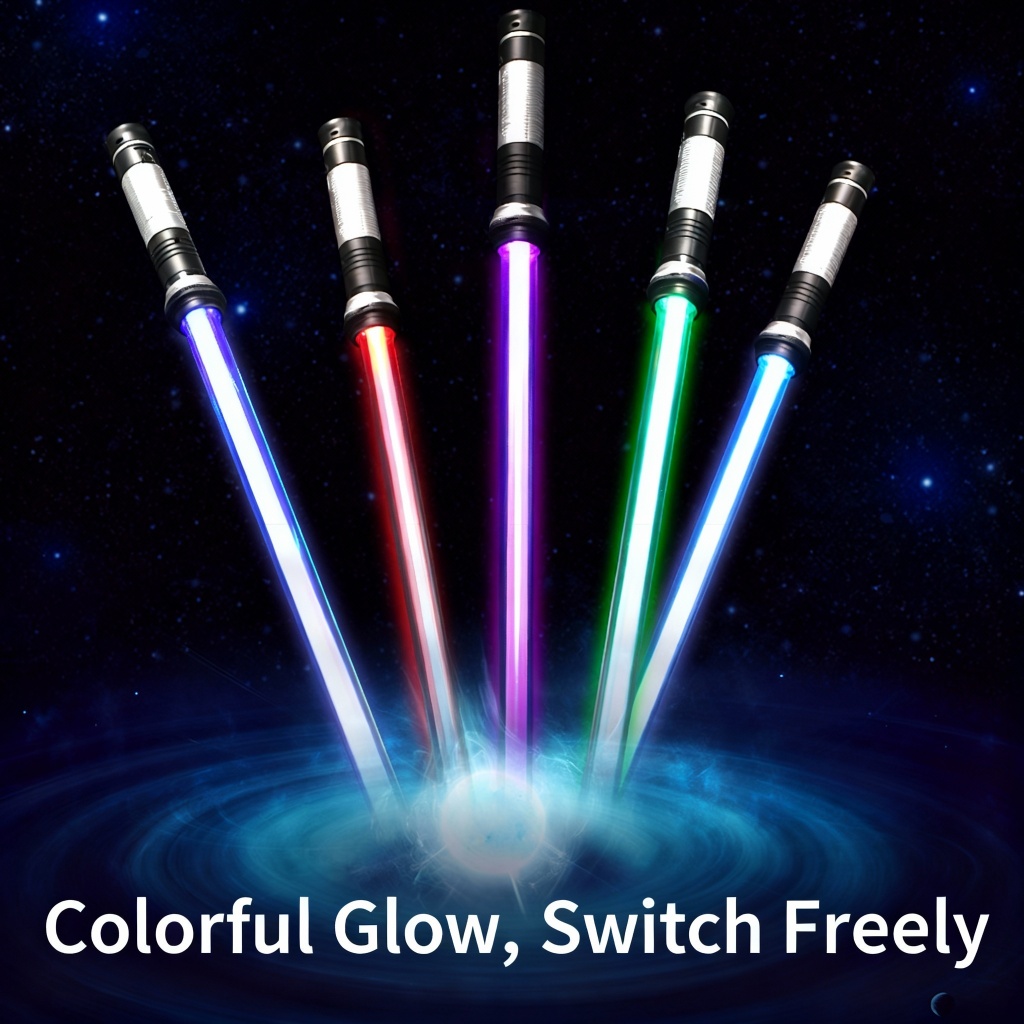 Star Wars Lightsaber Phát Sáng Thanh Kiếm Bảy Màu Điện Tử Bật Sáng Dính 2 Trong 1 Combo Cosplay RGB