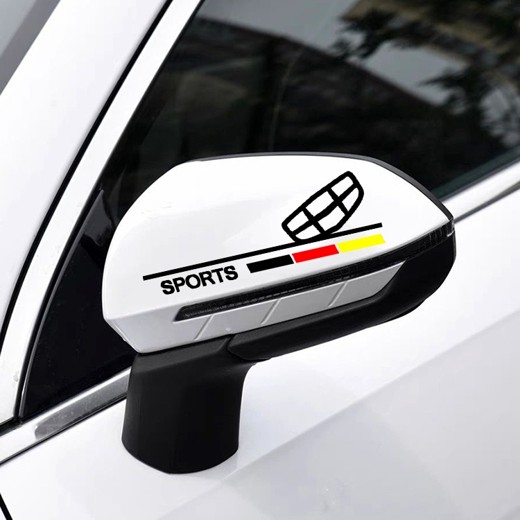 2 Miếng Dán Vinyl Chất Lượng Cao Phù Hợp Cho Geely MK LC EMGRAND GC6 GC9 Gương Chiếu Hậu Ô Tô PVC Dá