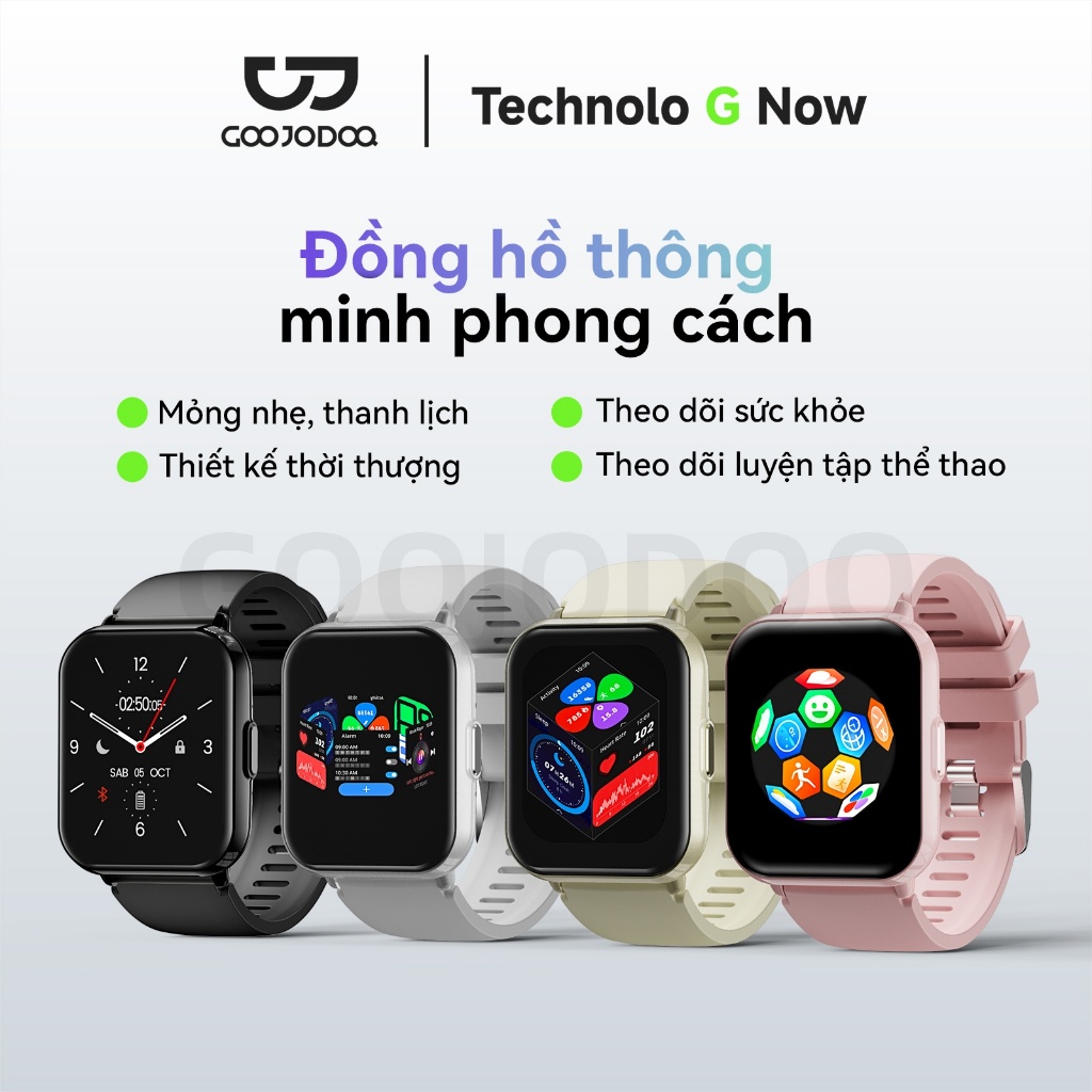 GOOJODOQ Đồng hồ thông minh FB059: Màn hình 1,83 inch, theo dõi sức khỏe và hoạt động cả ngày, nhắc nhở thông minh, chống nước Bluetooth 5.4, 1ATM, thích hợp để bơi lội | BigBuy360 - bigbuy360.vn